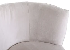 Drehsessel JIM-S Chenille-Bezug beige/schwarz