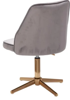 Drehstuhl 47 x 100 cm grau gold