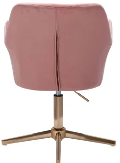 Drehstuhl inklusive Armlehne rosa/ goldfarbig