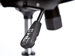 Drehstuhl PASCAL schwarz/chromfarbig 59 x 111-121x 61 cm