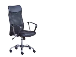 Drehstuhl PASCAL schwarz/chromfarbig 59 x 111-121x 61 cm