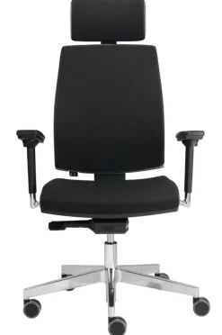 Drehstuhl PREMIUM I 70 x 133 x 70 cm schwarz/ chromfarbig