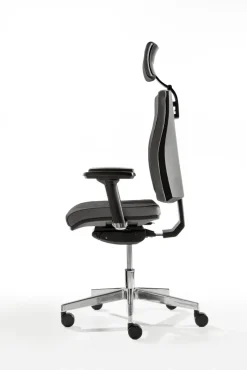 Drehstuhl PREMIUM I 70 x 133 x 70 cm schwarz/ chromfarbig