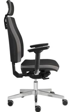 Drehstuhl PREMIUM I 70 x 133 x 70 cm schwarz/ chromfarbig