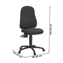 Drehstuhl Stoffbezug Schwarz