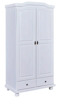 Drehtürenschrank LENNARD 104 x 198 cm weiß