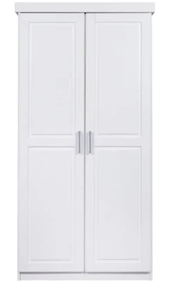 Drehtürenschrank LEONARD 95 x 190 cm weiß