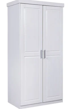 Drehtürenschrank LEONARD 95 x 190 cm weiß