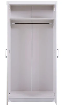 Drehtürenschrank LEONARD 95 x 190 cm weiß
