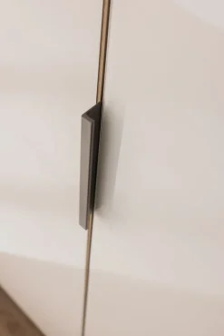 Drehtürenschrank SEAMO Artisan Eiche/ Glas Champagner