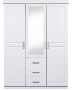 Drehtürenschrank THILO 140 x 190 cm weiß