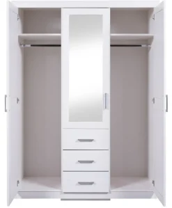 Drehtürenschrank THILO 140 x 190 cm weiß