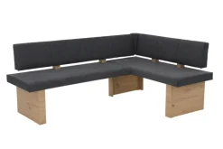 Eckbank LINN Webstoff anthrazit/ Eiche Artisan NB