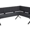 Eckbank MARION 200x140 cm Teddyoptik anthrazit