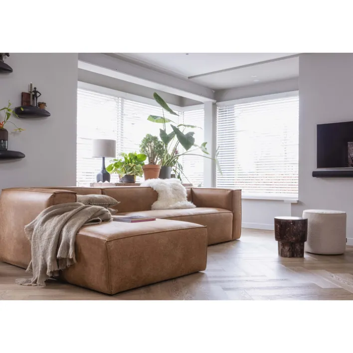 Ecksofa BEAN 175 x 305 cm cognac