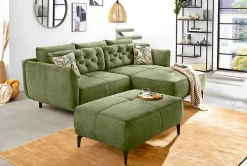 Ecksofa CHASE dunkelgrün