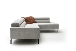 Ecksofa CLEVELAND 273 x 219 cm hellgrau