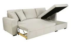 Ecksofa HOLDEN 239 x 158 cm cream