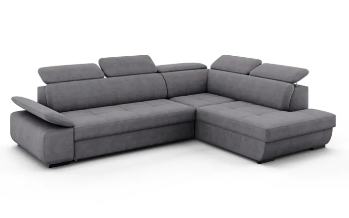 Ecksofa LISBON 286 x 216 cm grau