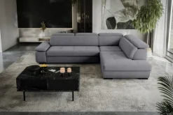 Ecksofa LISBON 286 x 216 cm grau
