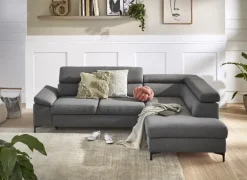 Ecksofa LONIGO 247 x 196 cm grau