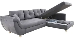 Ecksofa MACARIO 330 x 207 cm grau