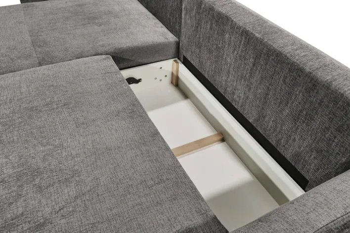 Ecksofa MADELYN 286 x 192 cm stonegrau