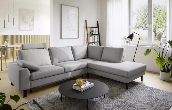 Ecksofa MOSAIK light grey