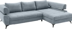 Ecksofa PARIS 267 x 188 cm graublau