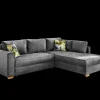 Ecksofa PAROS 257 x 207 cm grau