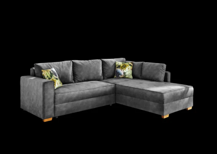 Ecksofa PAROS 257 x 207 cm grau