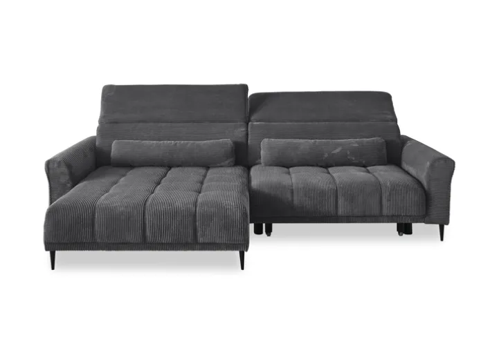 Ecksofa RAY 179 x 277 Cord dunkelgrau
