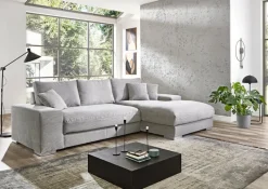Ecksofa ROMAN 285 x 176 cm hellgrau