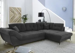 Ecksofa SIENA dunkelgrau
