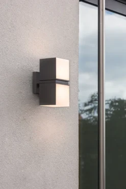 ECO-LIGHT LED Außenwandleuchte CUBA 2-flg anthrazit