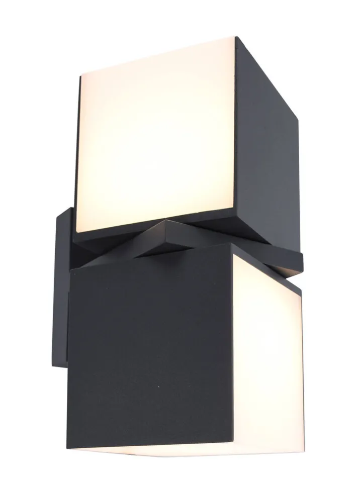 ECO-LIGHT LED Außenwandleuchte CUBA 2-flg anthrazit