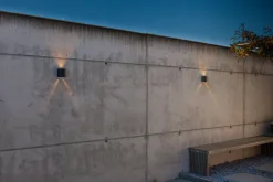 ECO-LIGHT LED Außenwandleuchte GEMINI BEAMS 11 cm schwarz