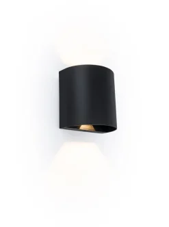 ECO-LIGHT LED Außenwandleuchte GEMINI BEAMS 11 cm schwarz