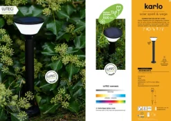 ECO-LIGHT LED Solar Wegeleuchte KARLO 45 cm schwarz