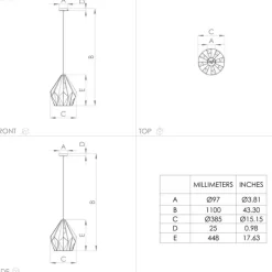 EGLO Retrofit Pendelleuchte CARLTON 38,5 cm goldfarbig