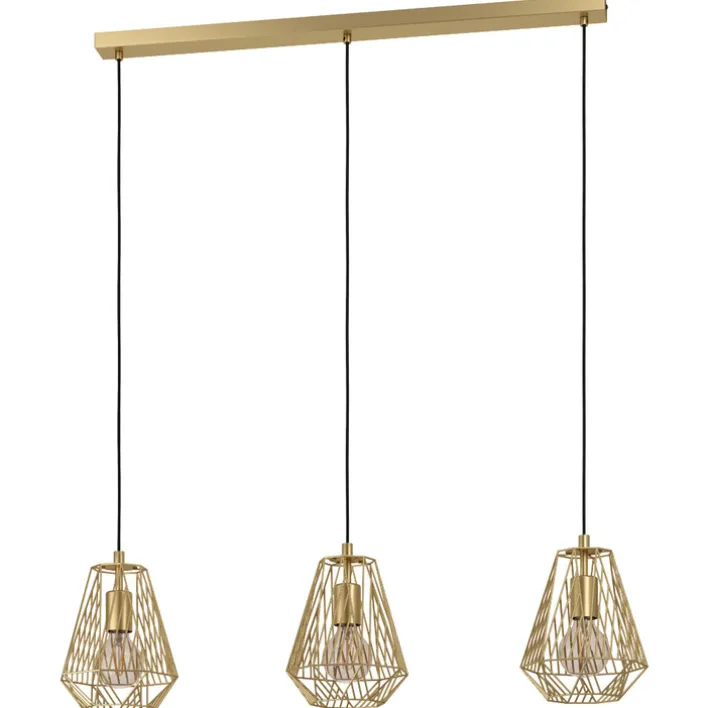 EGLO Retrofit Pendelleuchte STYPE 3-flg goldfarbig