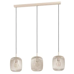 EGLO Retrofit Pendelleuchte ROMAZZINA 3-flg sandfarbig