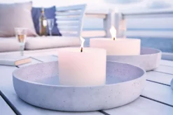 ENGELS KERZEN Kerzenteller AGNETHA 35 cm grau