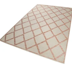 ESPRIT Outdoorteppich RHOMB 80 x 150 cm beige/rot
