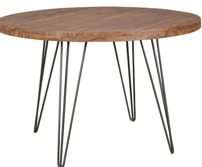 Esstisch 120 cm braun/ schwarz