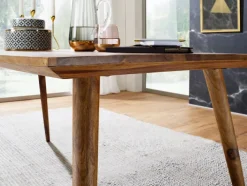 Esstisch 120 x 60 cm Massivholz Sheesham braun