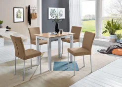 Esstisch 90 x 60 cm NB braun/grau