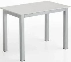 Esstisch 110 x 70 cm NB weiß/Metall grau