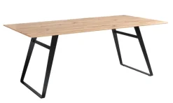 Esstisch 220 x 100 TAVIA cm braun/ schwarz