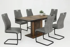 Esstisch ARIANA 120-160 x 80 cm braun